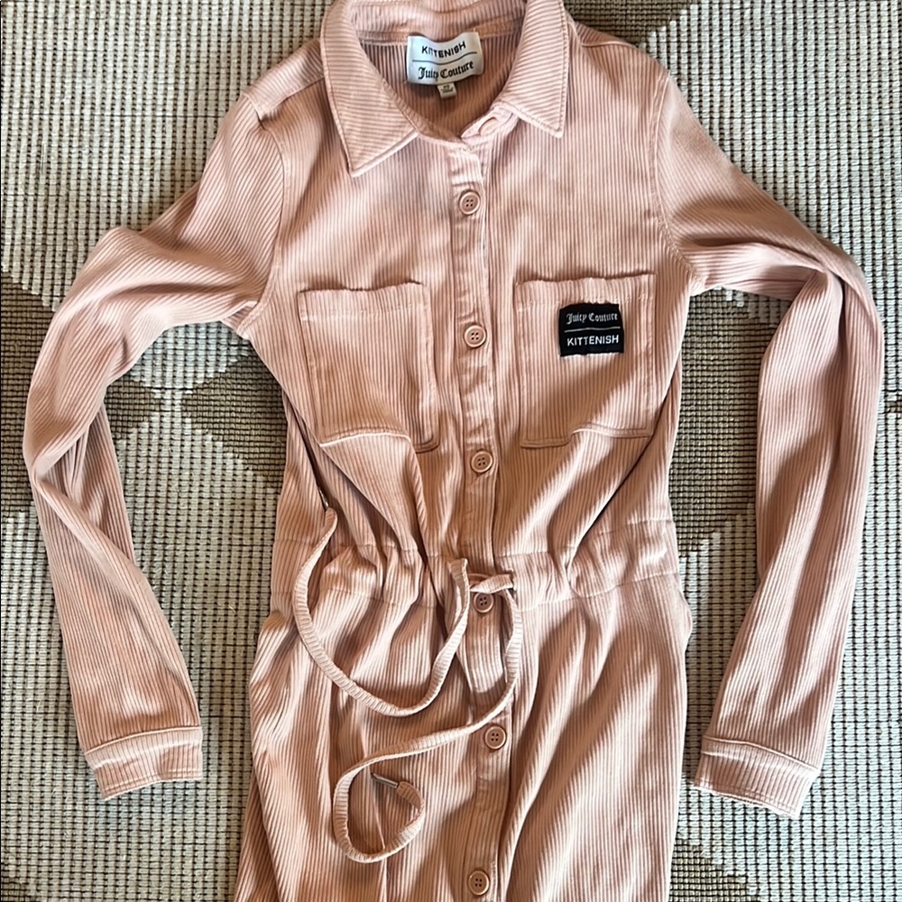 Pink Button-Up Dress with Belt
